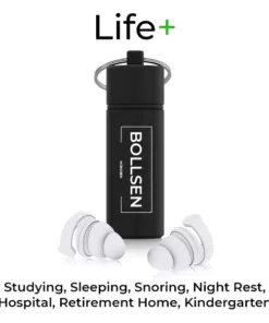 Life+ Earplugs for Sleeping, Studying, Sleeping, Snoring, Night Rest, Hospital, Retirement Home, Kindergarten