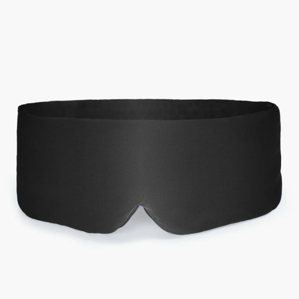 Black silk sleep mask